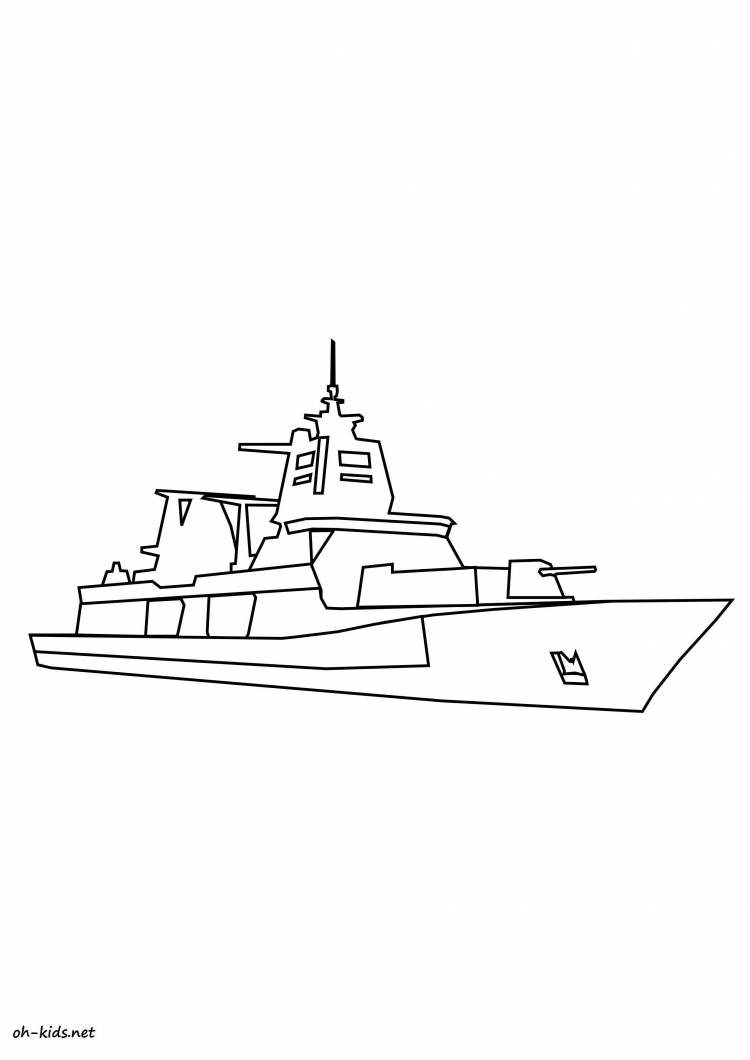 Военный корабль рисунок карандашом