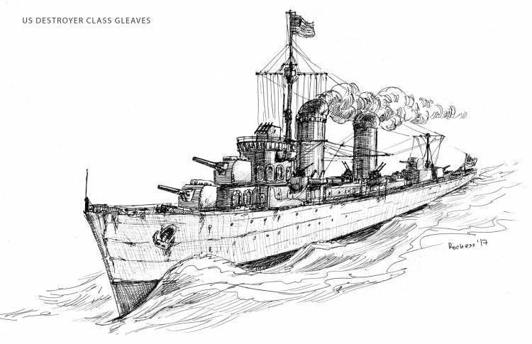 Поэтапное рисование военного корабля
