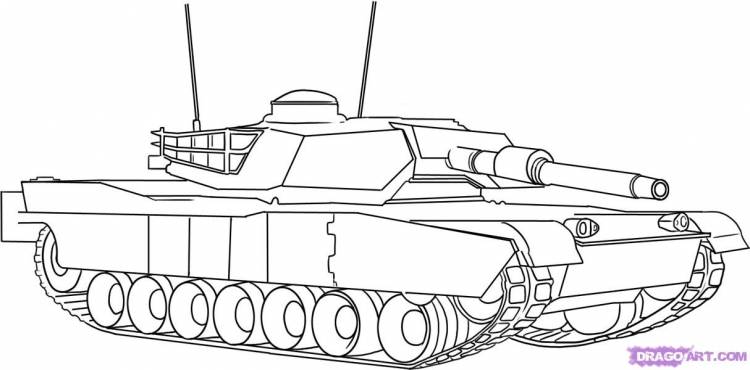 Как нарисовать военный танк поэтапно