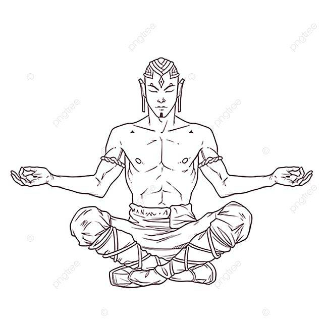 медитационный клипарт, йога, медитация PNG рисунок, вектор йога человек в позе лотоса картинки пнг файлы