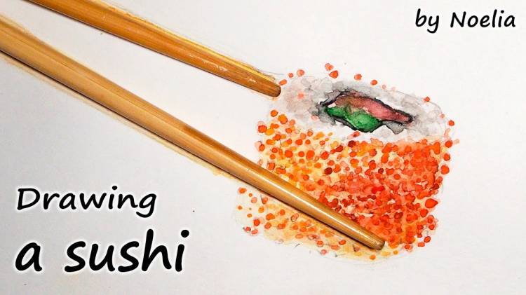 Drawing a sushi (roll)