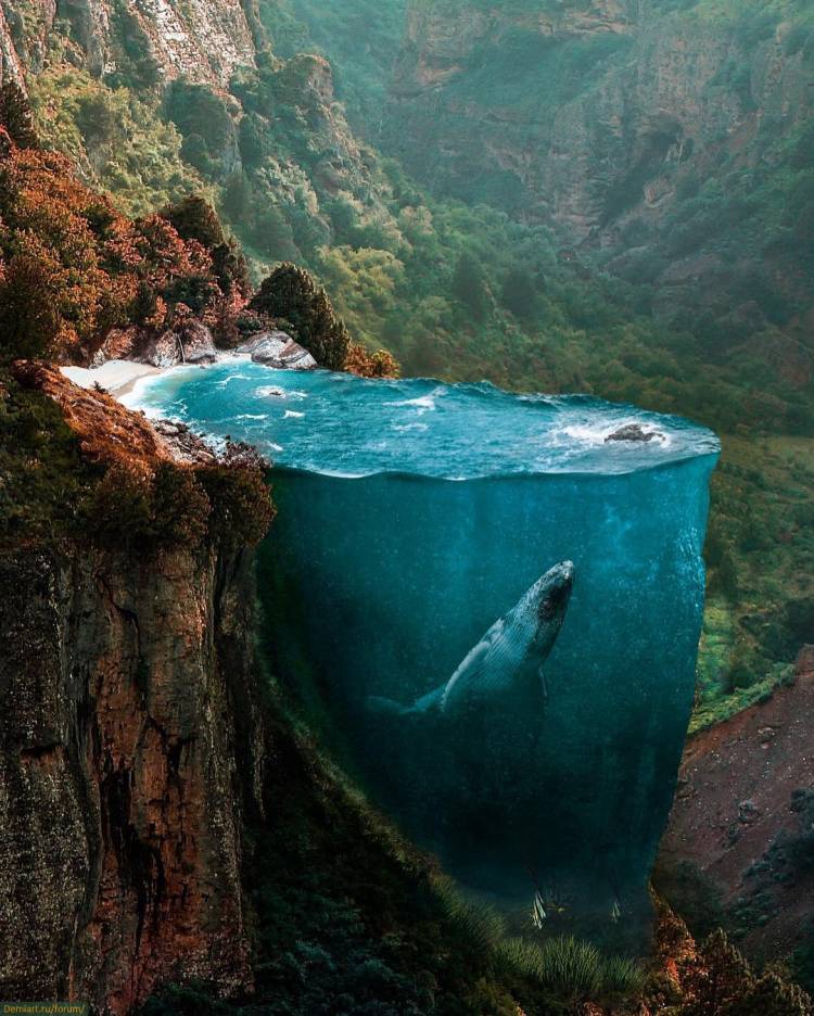 коллаж фантастический пейзаж