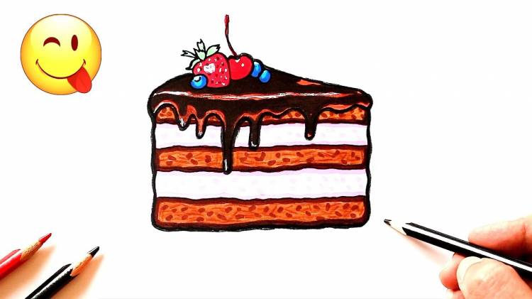 How To Draw A Slice Of Cake